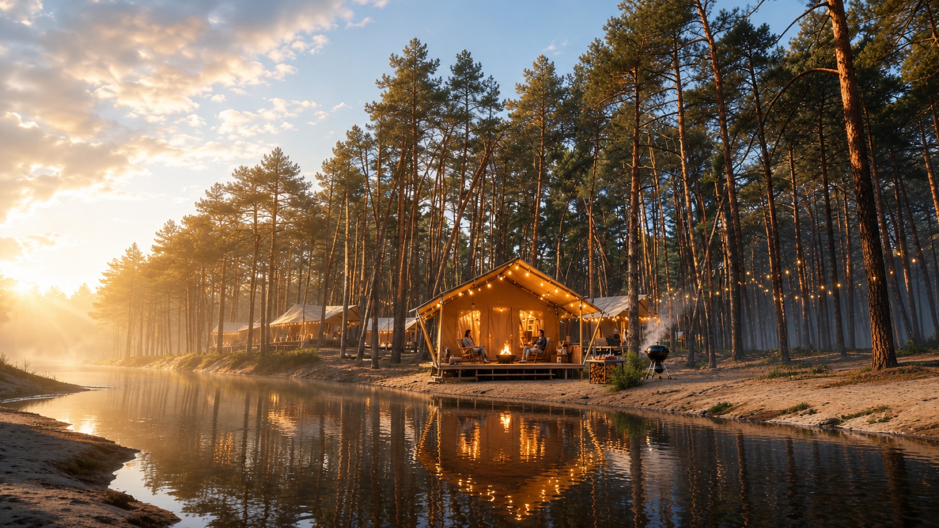 Сосновий ліс та річка Самара — територія Still River, Дніпропетровська область